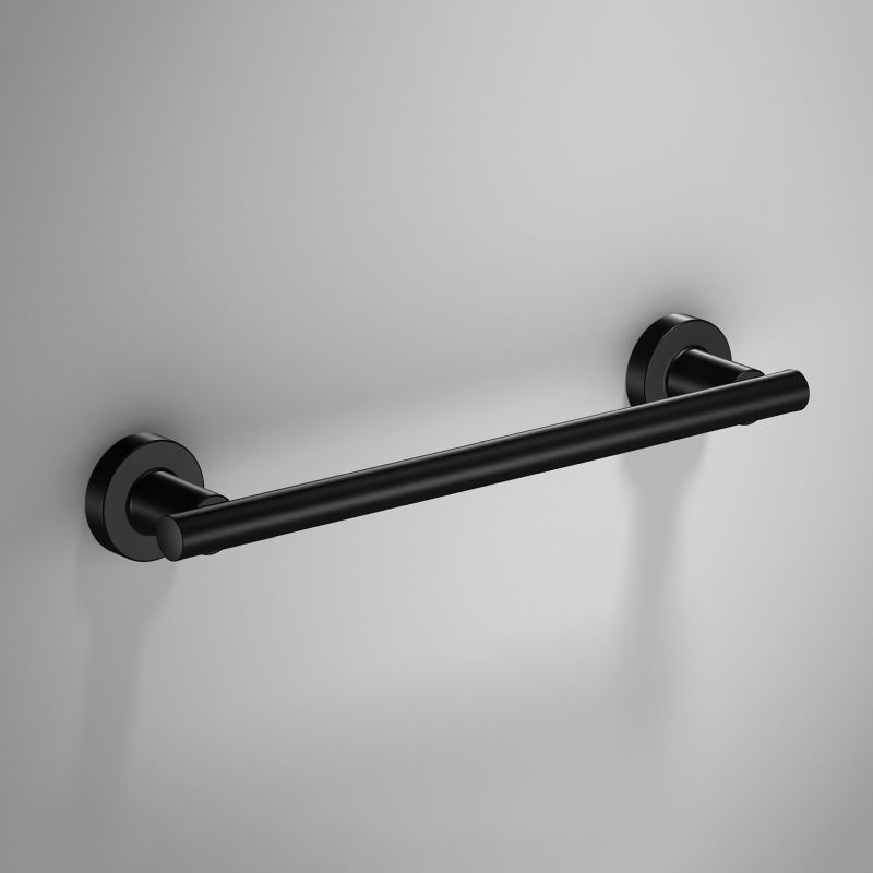 Tecno Project Black Towel Rail | 33cm Wide Towel Rail - Lime Kitchen ...